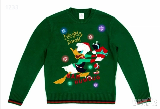 Мъжки коледен светещ пуловер на disney
