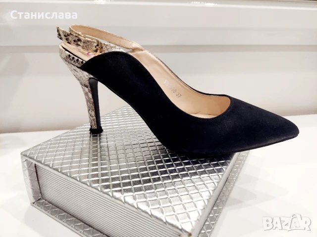 Елегантни отворени обувки, снимка 3 - Дамски обувки на ток - 51205455