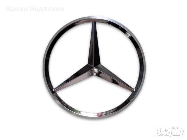 Черна/Хромирана Емблема Звезда за багажник Mercedes W204 - A2047580058, снимка 2 - Аксесоари и консумативи - 51311544