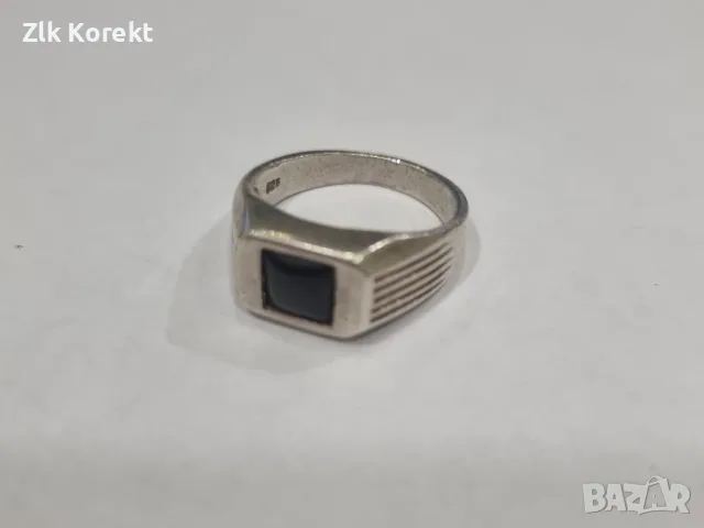 Мъжки сребърен пръстен, снимка 2 - Пръстени - 55990983