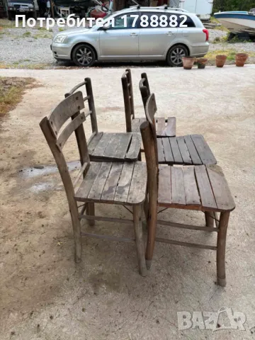 Ретро столове и маса, снимка 2 - Столове - 50203625