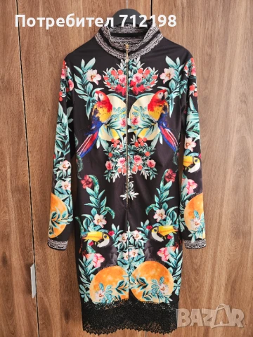 Дамска цветна рокля , снимка 2 - Рокли - 50595209