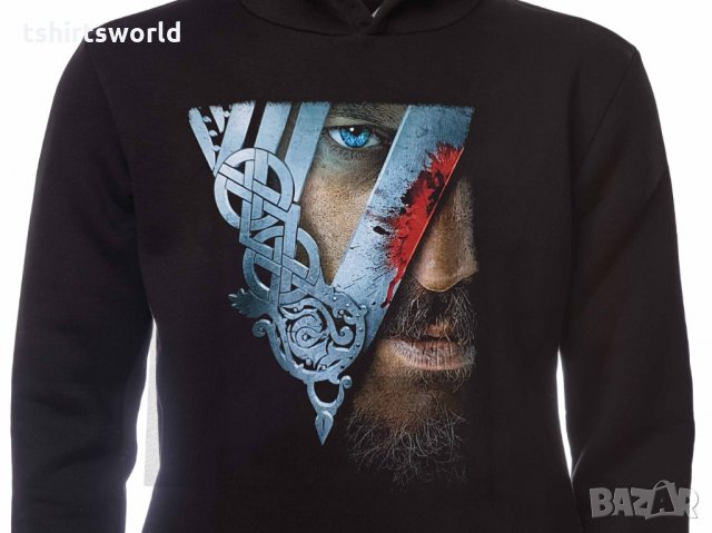 Нов детски суичър с дигитален печат сериала Викинги, Рагнар Лодброк, снимка 3 - Детски анцузи и суичери - 34549580
