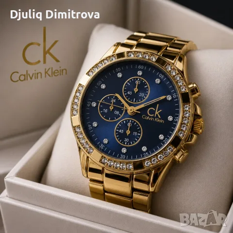 💙 Дамски часовник Calvin Klein стил със син циферблат