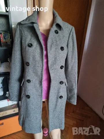 Палто Weekend Max Mara, кройка тип шинел, размер М, снимка 6 - Палта, манта - 56313334