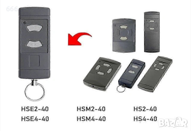 Дистанционно за гаражни врати, съвместими с Hormann 40.685MHz,, снимка 4 - Друга електроника - 53583532
