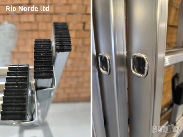 Стълба алуминиева трираменна 3х7 4.76м 150кг, снимка 7 - Други инструменти - 53602781