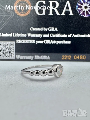 Сребърен пръстен с мойсанит (Диамант) 0.5 карата, снимка 6 - Пръстени - 50799593