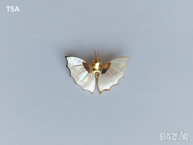 Брошка – Бяла Седефена пеперуда , снимка 2 - Други - 41481541