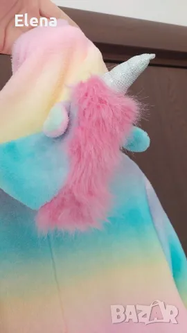 Гащеризон ватиран за дома за момиче Единорог H&M 134-140 р , снимка 6 - Детски комплекти - 49110073