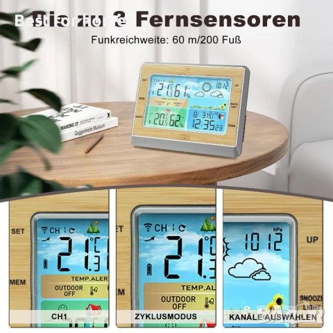 Shulltji Безжична метеорологична станция с външен сензор, снимка 5 - Други - 50630252