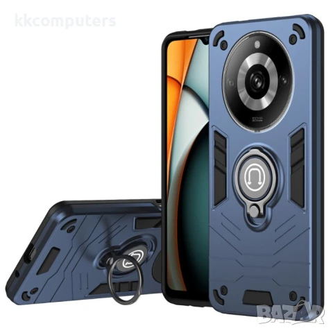 Realme 11 Pro+ / 11 Pro 5G Удароустойчив Калъф с Пръстен Стойка и Скрийн Протектор, снимка 3 - Калъфи, кейсове - 50513773