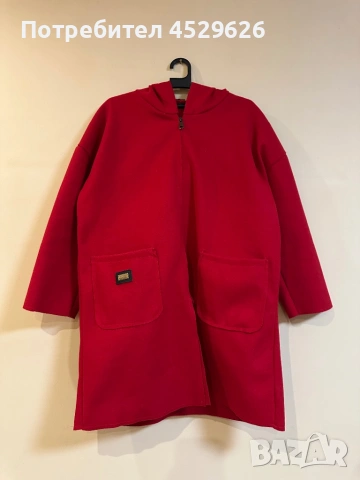 Червено палто без подплата 