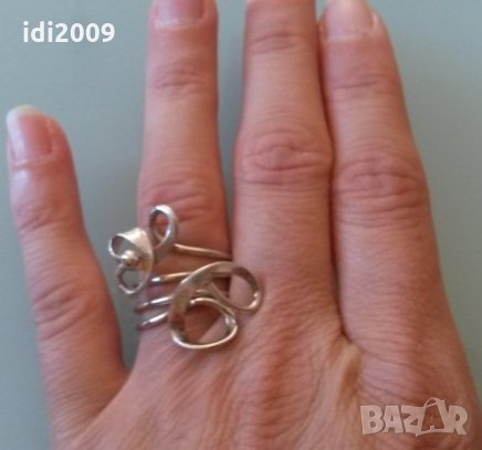 Сребърен пръстен плетеница, снимка 2 - Пръстени - 35839637