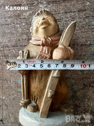 Таралеж фигурка дървена ръчно правена ГДР , снимка 7 - Декорация за дома - 51169644