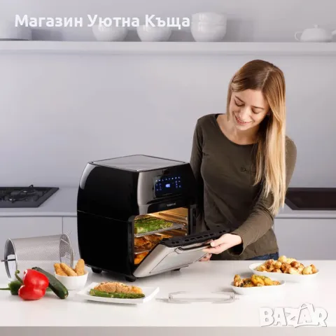 НОВ Еър Фрайер с грил Функция Taurus с ГАРАНЦИЯ 12л DIGITAL GRILL, снимка 5 - Фритюрници - 49677648