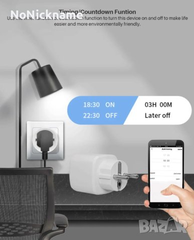 Elivco Умен смарт захранващ контакт щепсел преходник мониторинг на енергия 20А 3960W Smat Life, Tuya, снимка 6 - Друга електроника - 43866703