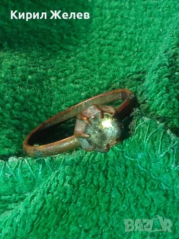 СТАРИНЕН ПИРИНЧЕН ПРЪСТЕН РЪЧНА МАЙСТОРСКА ИЗРАБОТКА с ФАСЕТИРАН ЧИСТ ПЛАНИНСКИ КРИСТАЛ 36969, снимка 15 - Антикварни и старинни предмети - 47163441