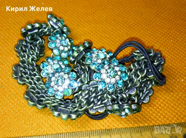 ПРЕКРАСНА БОГАТО УКРАСЕНА ФЛОРАЛНА ОГЪРЛИЦА с ИСКРЯЩИ ФАСЕТИРАНИ РАЗНОЦВЕТНИ КРИСТАЛИ 47362, снимка 11 - Колиета, медальони, синджири - 47307426