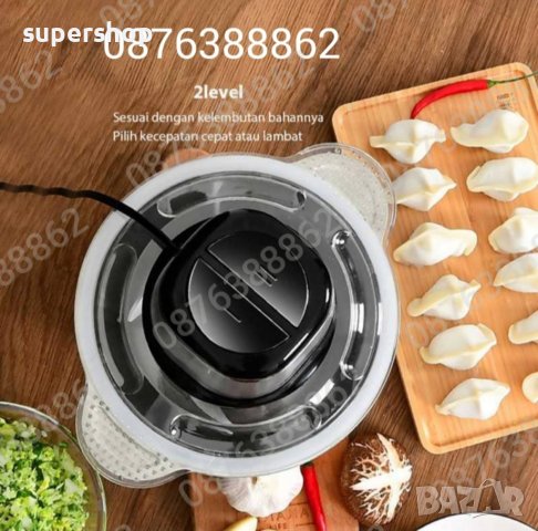 Професионален Електрически Чопър Месомелачка 2L. 1200W, снимка 6 - Чопъри и пасатори - 44416198