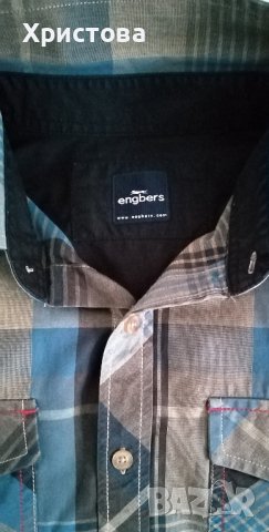 Мъжка риза с дълъг ръкав Engbers, L/XL, снимка 4 - Ризи - 42324270