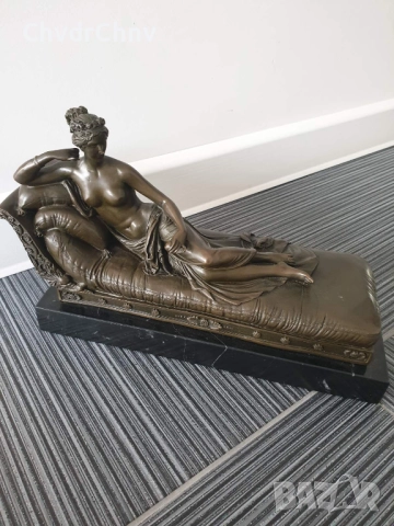 30см-8кг Canova статуетка/еротика/италианска бронзова скулптура/фигура Мария Полин Бонапарт-Венера