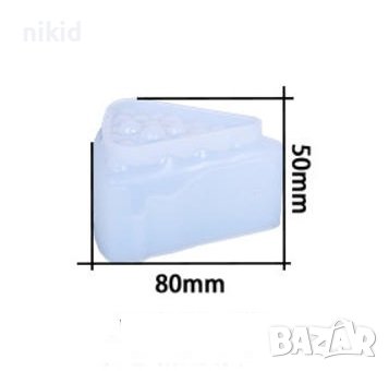 3D триъгълно парче резен торта чийзкейк силиконов молд форма фондан гипс свещ шоколад свещи, снимка 2 - Форми - 40855866