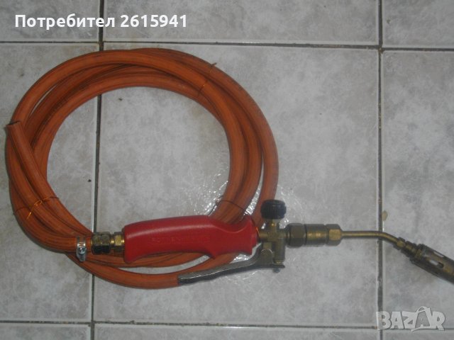 Газова горелка ROTHENBERGER 375мм с маркуч 3,0 м и контактна дюза за точково нагряване