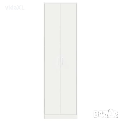 vidaXL Гардероб Бяло 55 x 25 x 189 см Инженерна дървесина, снимка 6 - Гардероби - 56147054