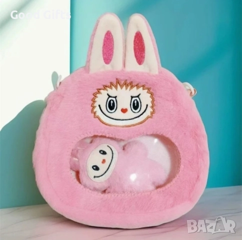 Плюшена Чанта Лабубу с плюшена играчка Лабубу, Labubu чанта , снимка 6 - Плюшени играчки - 51451867