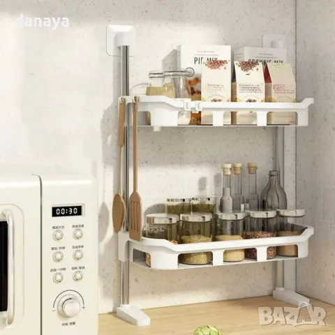 5191 Етажерка за тоалетна с 2 рафта, снимка 4 - Органайзери - 47471601