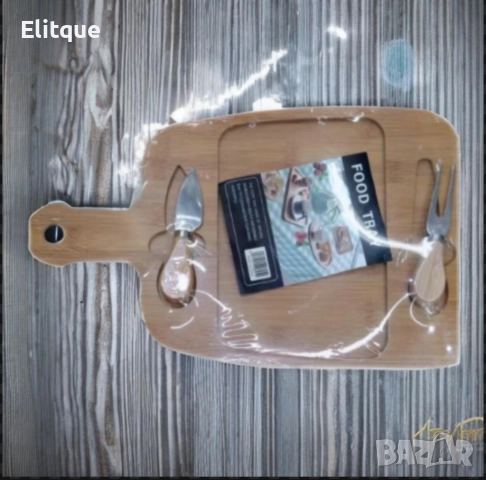 Дъска за пица с 2 прибора 29.5 x 19.5 x 1.5 см, снимка 6 - Други стоки за дома - 52853558