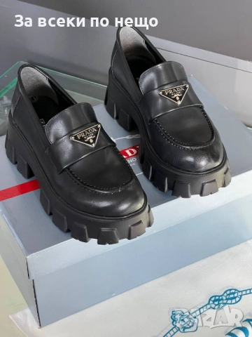 Prada Дамски Черни Ежедневни Обувки Прада Код E1089, снимка 4 - Дамски ежедневни обувки - 52487351