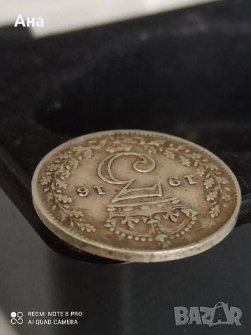 3 пенса 1916 г сребро Великобритания , снимка 1 - Нумизматика и бонистика - 41566577
