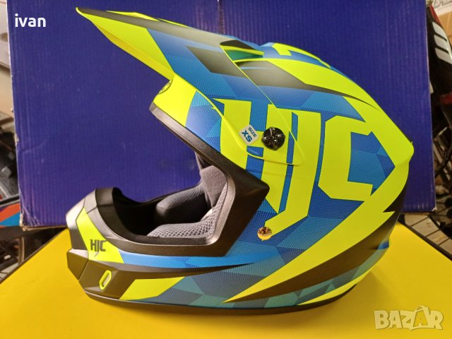 Каска HJS cross enduro шлем yamaha yzf tc te crf husqvarna , снимка 7 - Мотоциклети и мототехника - 42430558
