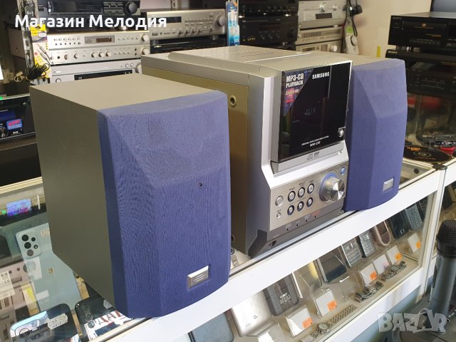 Аудиосистема Samsung MM-ZJ8 с две тонколони. Има радио с RDS, диск (mp3), касета и aux. С дистанцион, снимка 8 - Аудиосистеми - 41667150