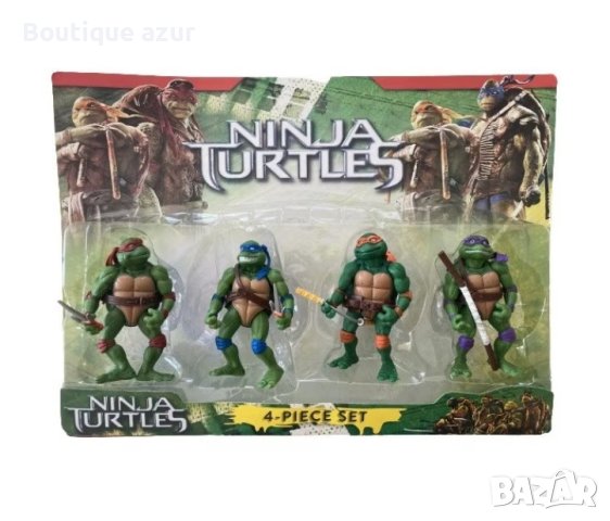 Комплект от 4 фигурки костенурки Нинджа H 10 см