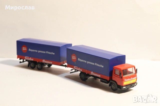 HERPA H0 1/87 MERCEDES 814 817 РЕМАРКЕ МОДЕЛ КАМИОН, снимка 5 - Колекции - 53378006
