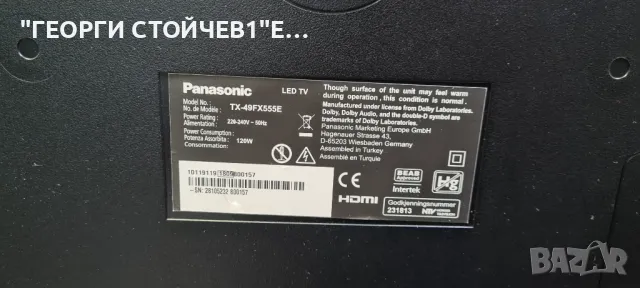 TX-49FX555E 17MB130S 17IPS72P VES490QNYS-2D-N01 SVV490A69_B_REV02, снимка 5 - Части и Платки - 47615390