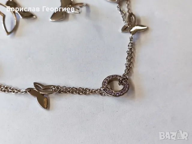 Сребърен комплект гривна с обеци Nuove Gioie, снимка 5 - Гривни - 49560739