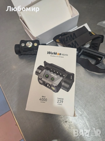 Wurkkos HD50 4000 лумена супер ярък челник с режим на червена светлина, висок CRI, LED челник , снимка 4 - Къмпинг осветление - 53354076