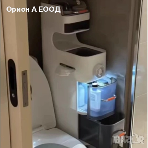 Мултифункционален Шкаф на Колелца Водоустойчив от Поликарбон с Вграден Аромантизатор и LED светлина, снимка 11 - Шкафове - 52053612