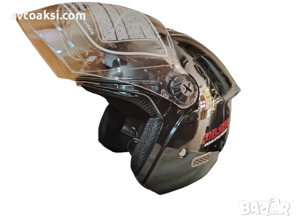 Каска за Мотор/Скутер/АТВ Черна Мат/Лак, снимка 13 - Аксесоари и консумативи - 52131996