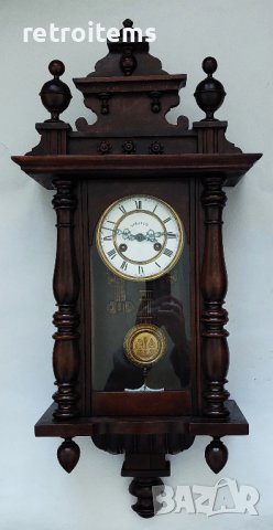 Старинен стенен часовник Friedrich Mauthe, начало на XX век, снимка 1 - Антикварни и старинни предмети - 40227592