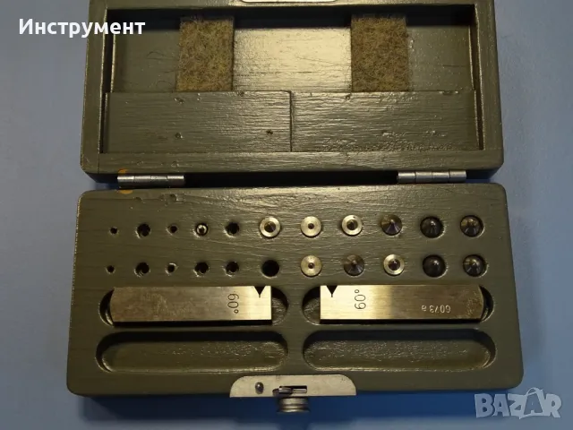 Комплект сферични/контактни накрайници за инструментален микроскоп CARL ZEISS DDR, снимка 2 - Други инструменти - 49129009