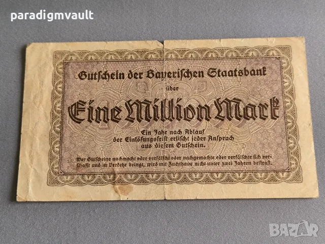 Райх банкнота - Германия - 1 000 000 марки | 1923г., снимка 2 - Нумизматика и бонистика - 56233348