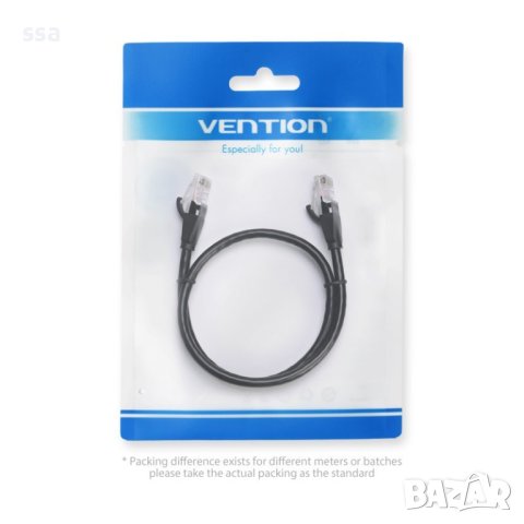 Vention Кабел LAN UTP Cat.6 Patch Cable - 0.5M Black - IBEBD, снимка 5 - Кабели и адаптери - 44231093