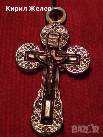 JERUSALEM СТАР ЙЕРУСАЛИМСКИ КРЪСТ РАЗПЯТИЕ ПОСРЕБРЕНА БЛАГОРОДНА ЕМАЙЛИРАНА СТОМАНА ЙЕРУСАЛИМ 18153, снимка 7 - Антикварни и старинни предмети - 34896214