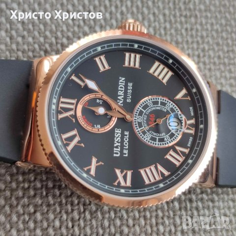 Мъжки луксозен часовник Ulysse Nardin Le Locle Suisse Marine Chronometer , снимка 3 - Мъжки - 44225144