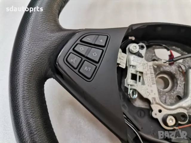 Черен Кожен Волан BMW X3 E83 X5 E53 Подгрев Отличен , снимка 4 - Части - 48389434
